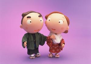 内側のサファイヤが魅力的な結婚指輪